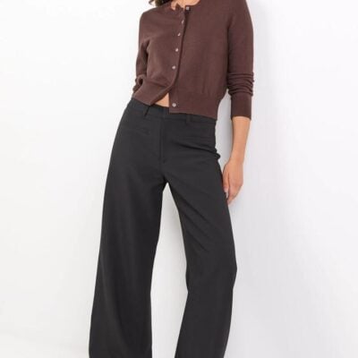 Stories Be Told Fierce Black Low Rise Stretch Wide Pants