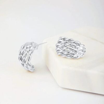 Zafino Sarah Hoop Earring — Silver