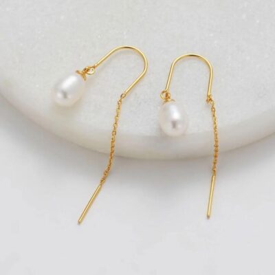 Zafino Talia Thread Earring — Gold