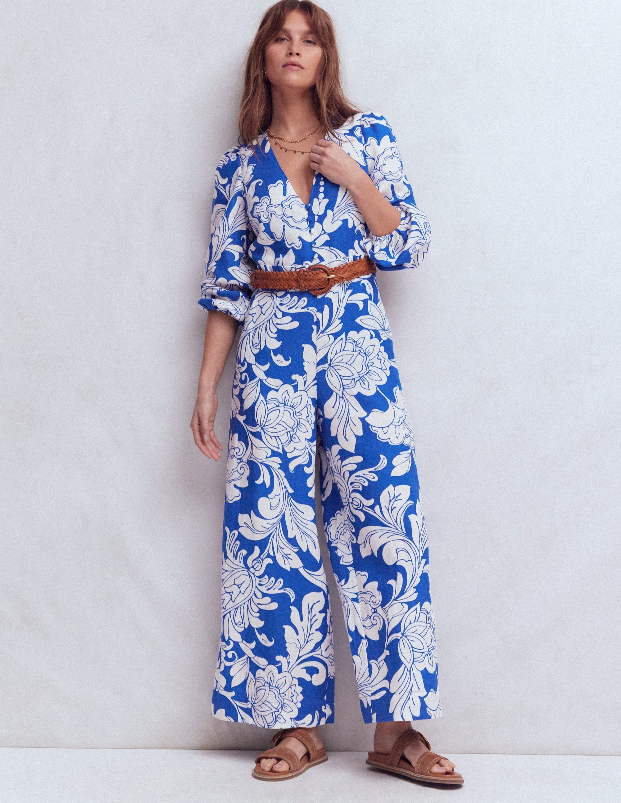 Boden Lola Linen Jumpsuit