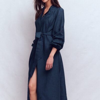 Boden Mae Linen Blend Shirt Dress