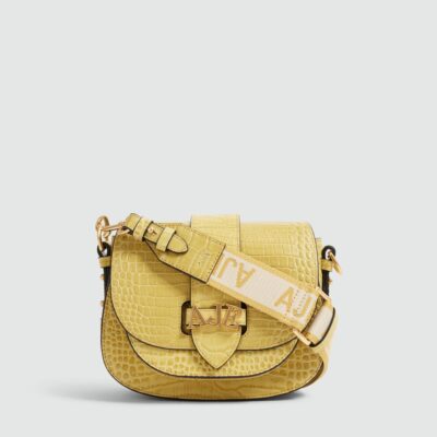 Aje Viva Croc Emboss Saddle Bag - Image 1