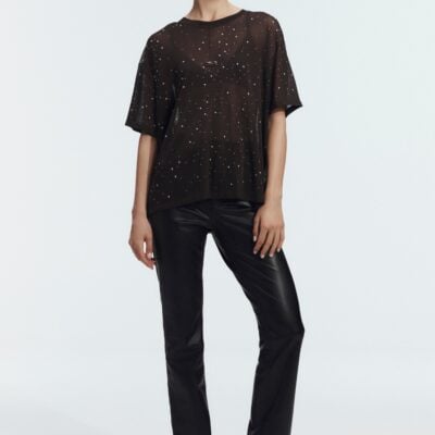 Aje Twila Embellished Knit Tee - Image 1