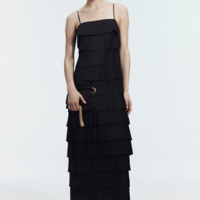 Aje Shade Pleated Midi Dress - Image 1