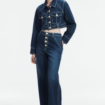 Aje Rylee Denim Jacket - Image 1