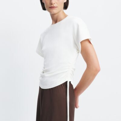 Aje Ruched Side Tee - Image 1