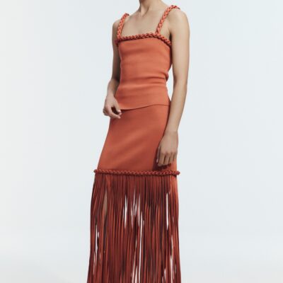 Aje Ribiona Knit Midi Skirt - Image 1