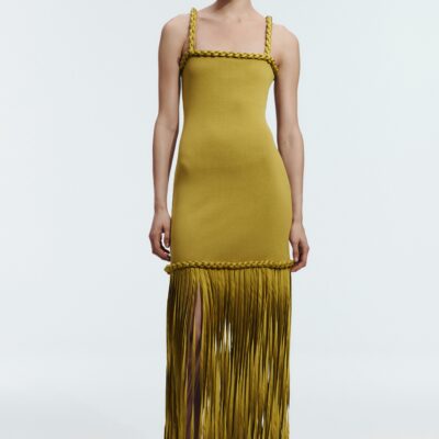 Aje Ribiona Knit Midi Dress - Image 1