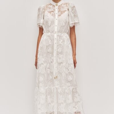 Aje Pippa Lace Midi Dress - Image 1