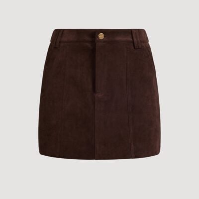Aje Philo Vegan Suede Mini Skirt - Image 2