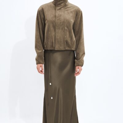 Aje Philo Vegan Suede Jacket - Image 1