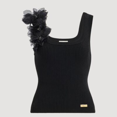 Aje Pamela Flower Knit Tank - Image 2