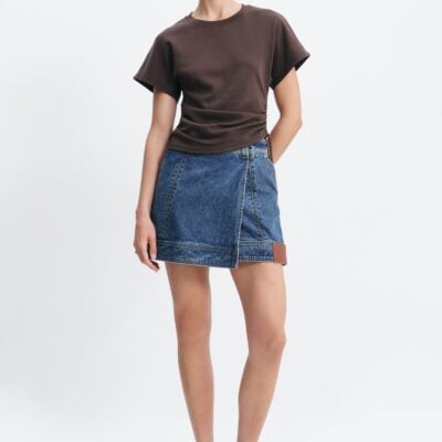 Aje Olivia Denim Mini Skirt - Image 1
