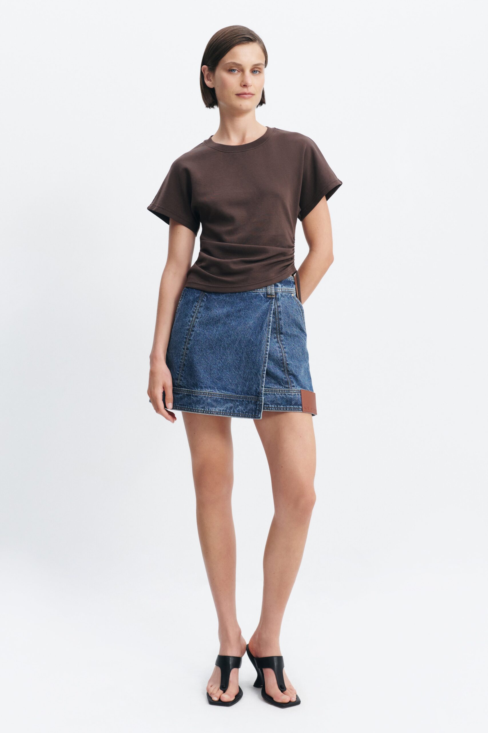 Aje Olivia Denim Mini Skirt - Image 1