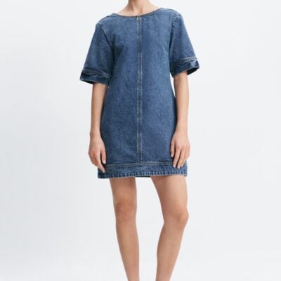 Aje Olivia Denim Mini Dress - Image 1