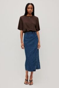 Aje Myles Denim Midi Skirt - Image 1