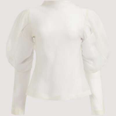 Aje Mirella Organza Long Sleeve Top - Image 2