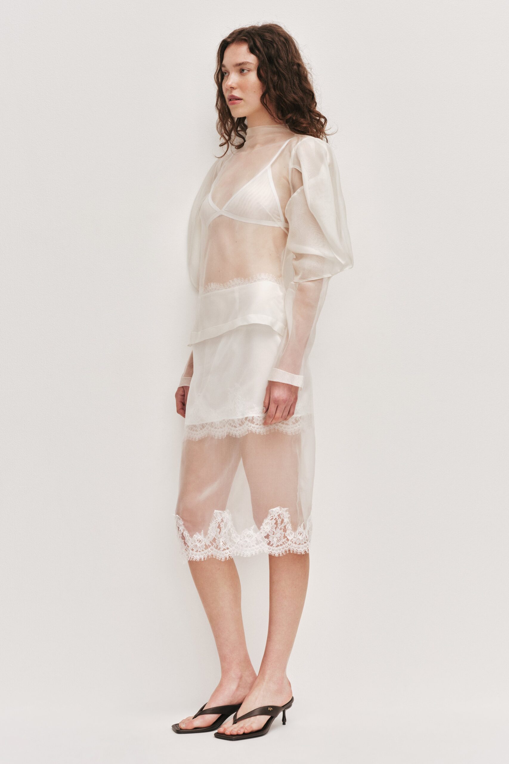 Aje Mirella Organza Long Sleeve Top - Image 3