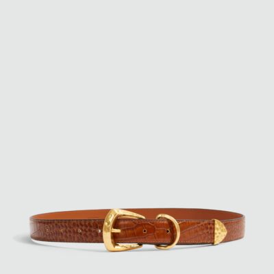Aje Maxine Croc Emboss Belt - Image 1