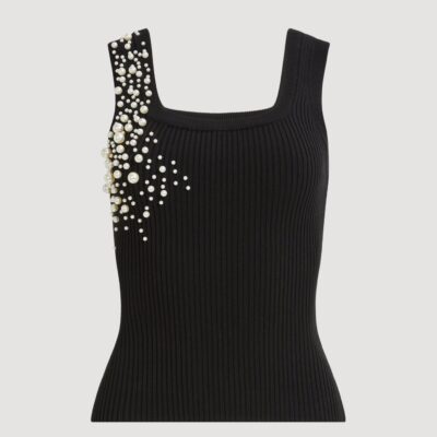 Aje Marlene Pearl Knit Tank - Image 2