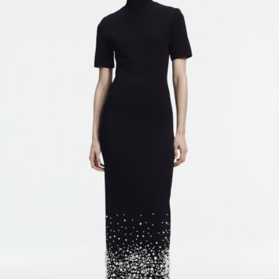 Aje Marlene Pearl Knit Midi Dress - Image 1