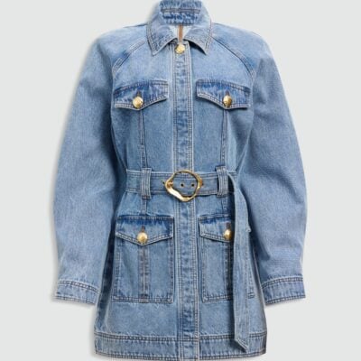Aje Lyra Denim Mini Dress - Image 2