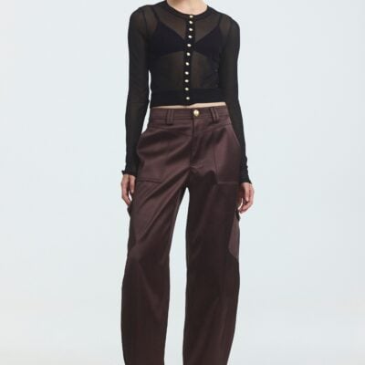 Aje Lynor Sheer Knit Cardigan - Image 1