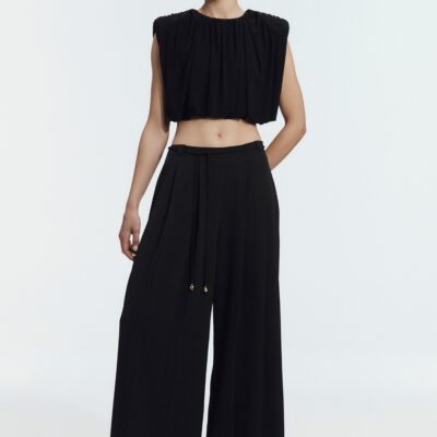 Aje Lunaria Ruched Jersey Top - Image 1