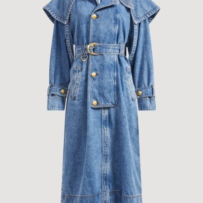 Aje Lorraine Denim Trench Coat - Image 2