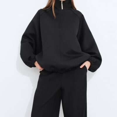 Aje Longline Satin Bomber - Image 1