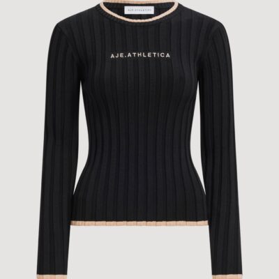 Aje Long Sleeve Rib Knit Top 438 - Image 2