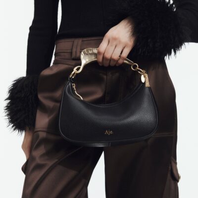 Aje Leaf Texture Top Handle Bag - Image 2