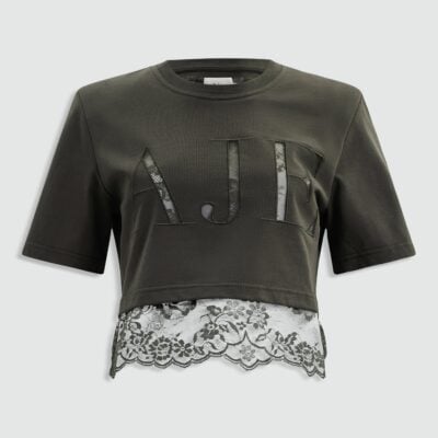Aje Kayla Lace Underlay Tee - Image 2