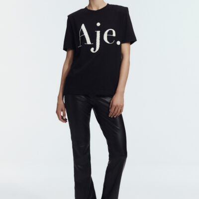 Aje Polana Embellished Logo Tee - Image 1