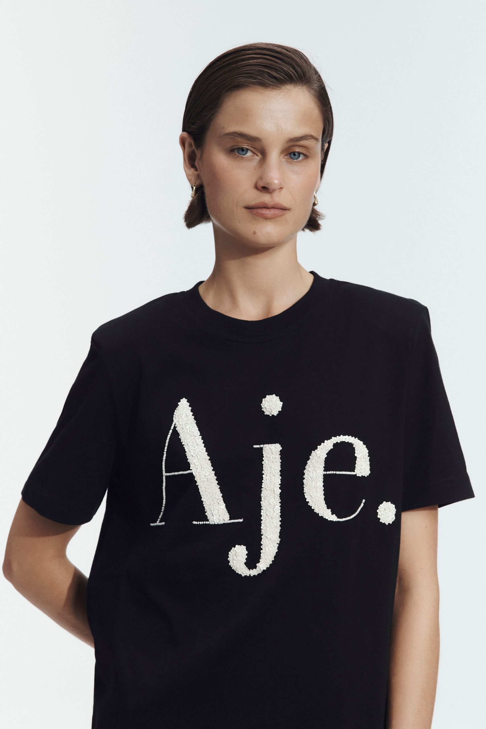 Aje Polana Embellished Logo Tee - Image 3