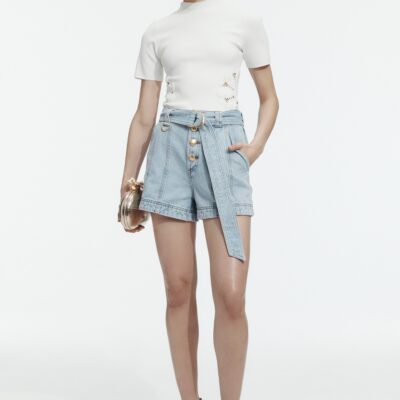 Aje Joy Denim Short - Image 1