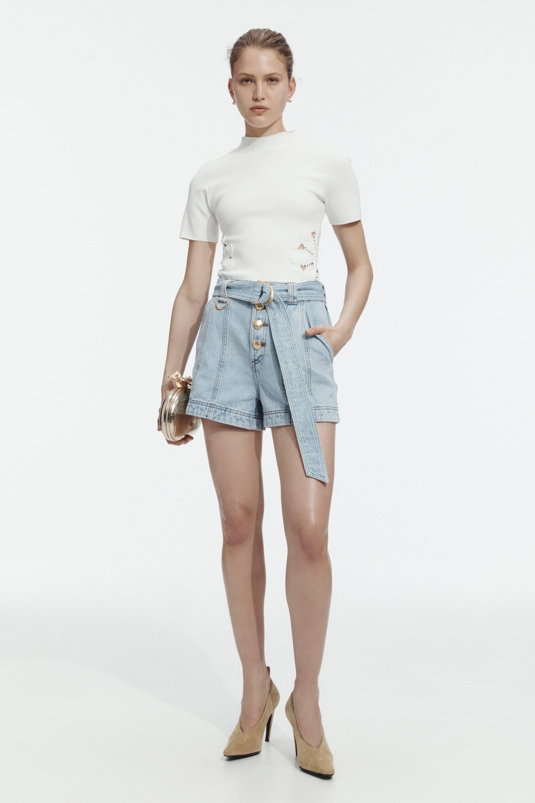 Aje Joy Denim Short - Image 1