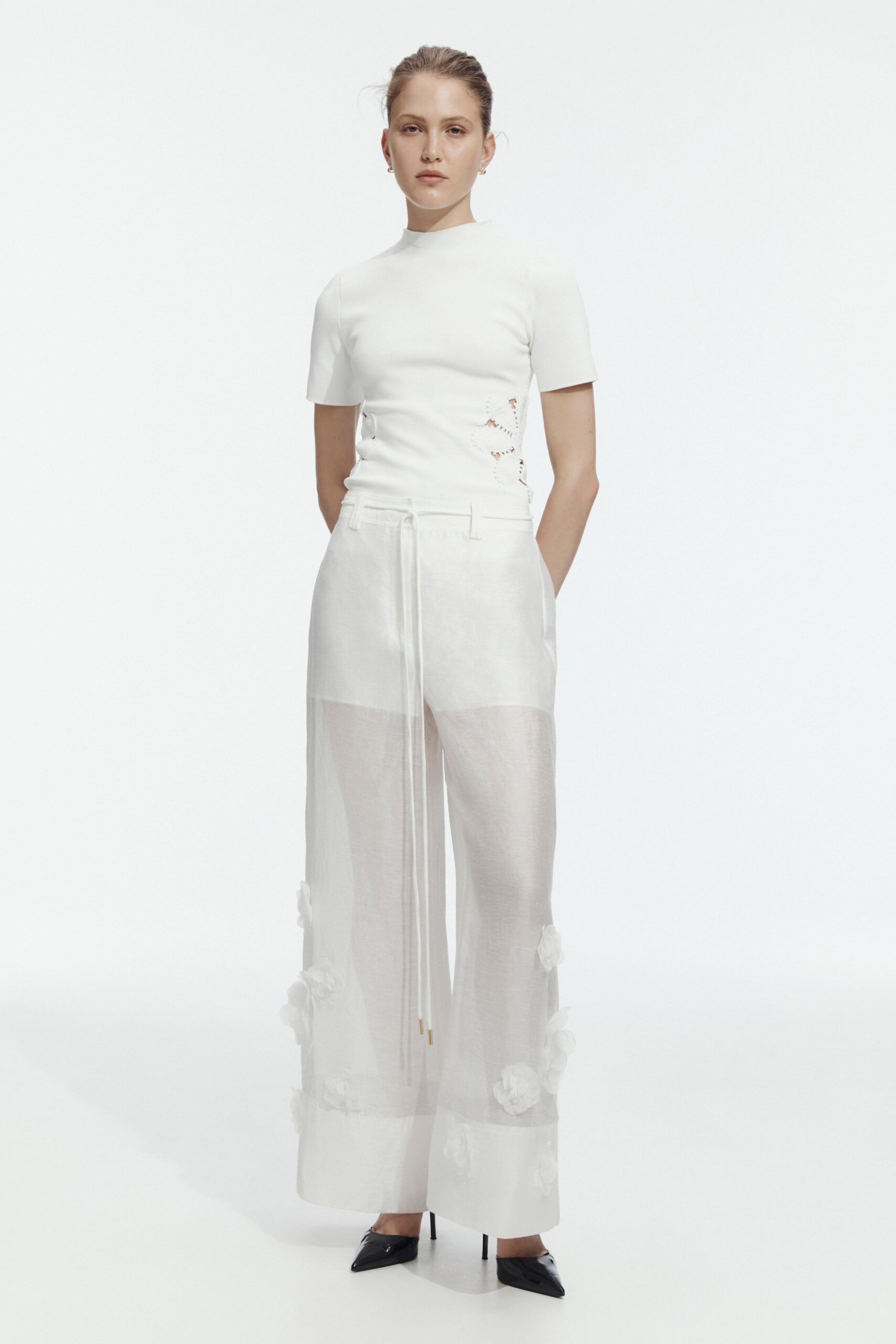 Aje Miri Slim Fit Knit Tee - Image 1