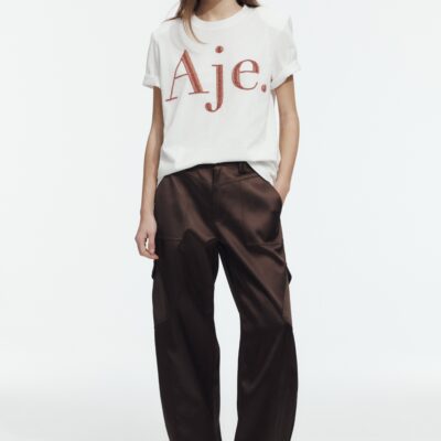 Aje Lola Embellished Logo Tee - Image 1