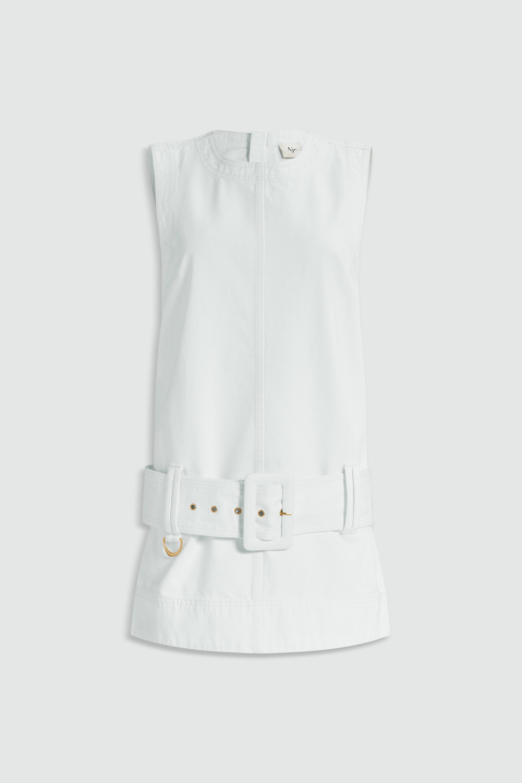 MNAJE300826190239013_2 Aje Leni Belted Denim Mini Dress - Image 2