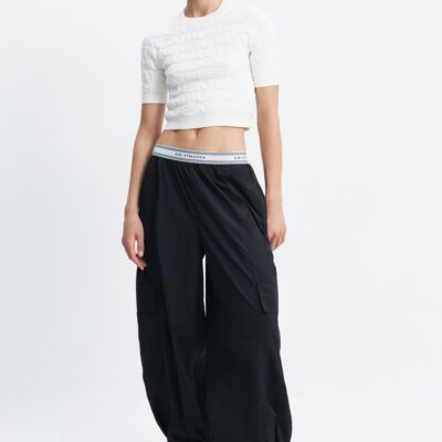 Aje Jacquard Logo Baby Knit Tee - Image 1