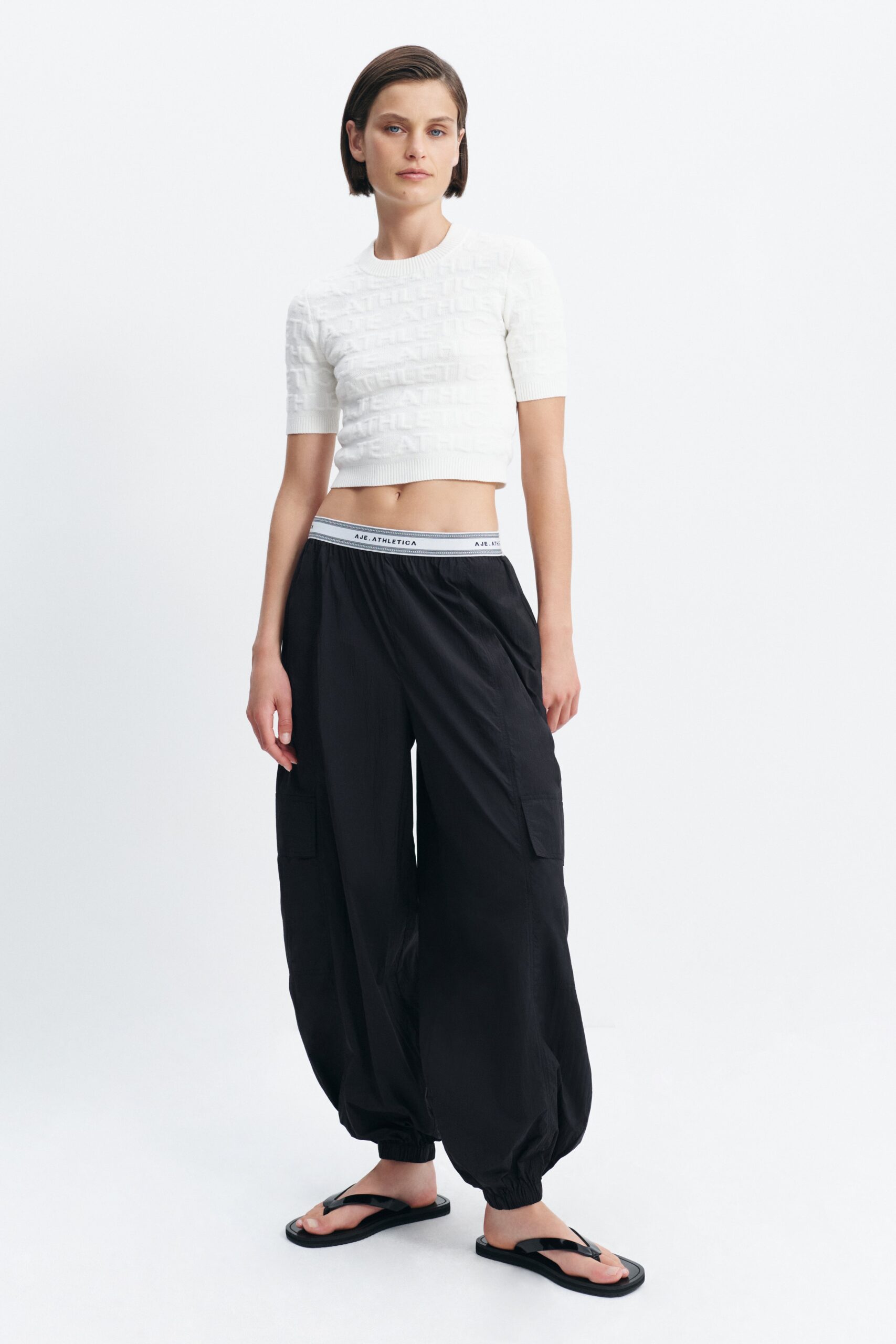 Aje Jacquard Logo Baby Knit Tee - Image 1