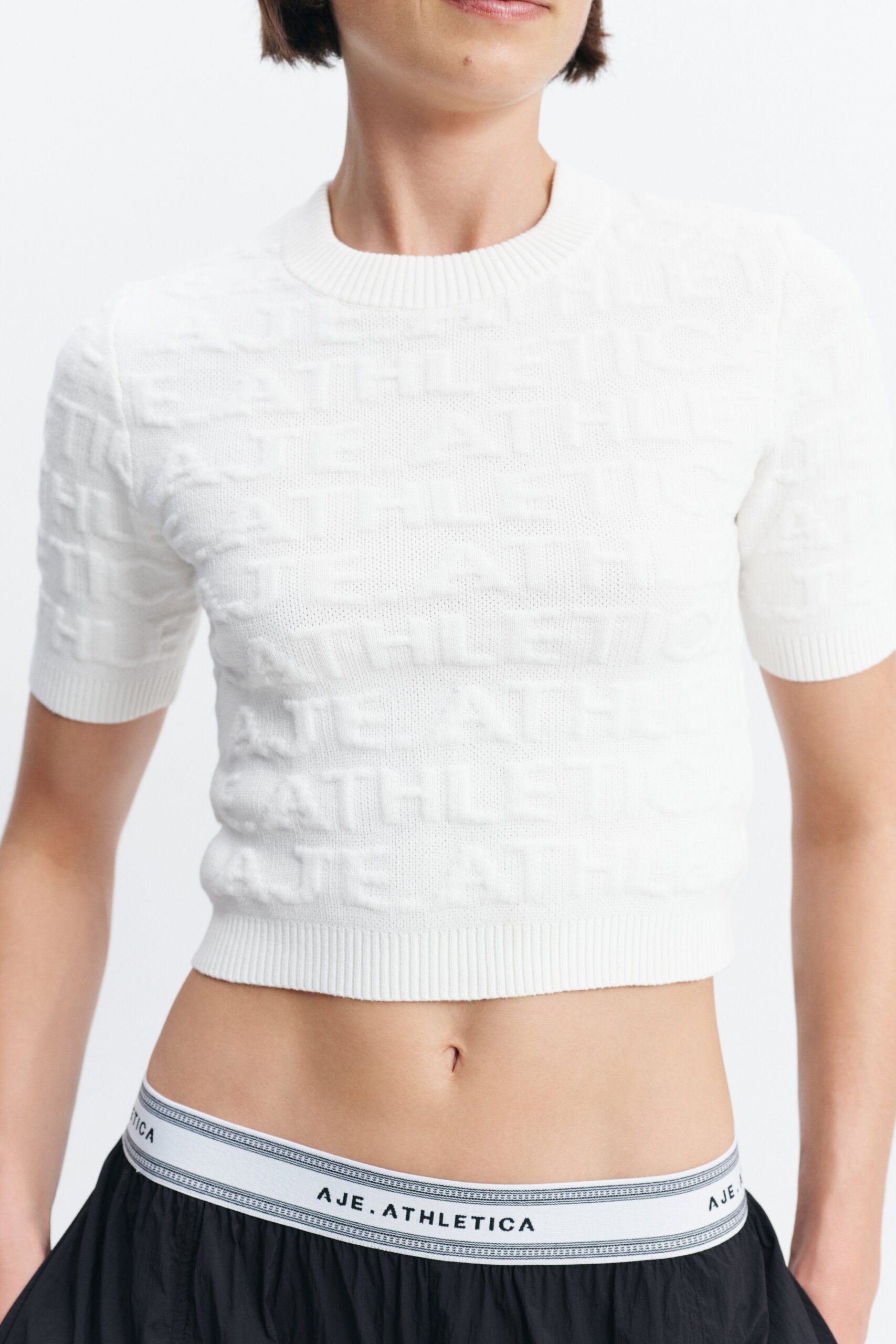 MNAJE300826190239018_3 Aje Jacquard Logo Baby Knit Tee - Image 3