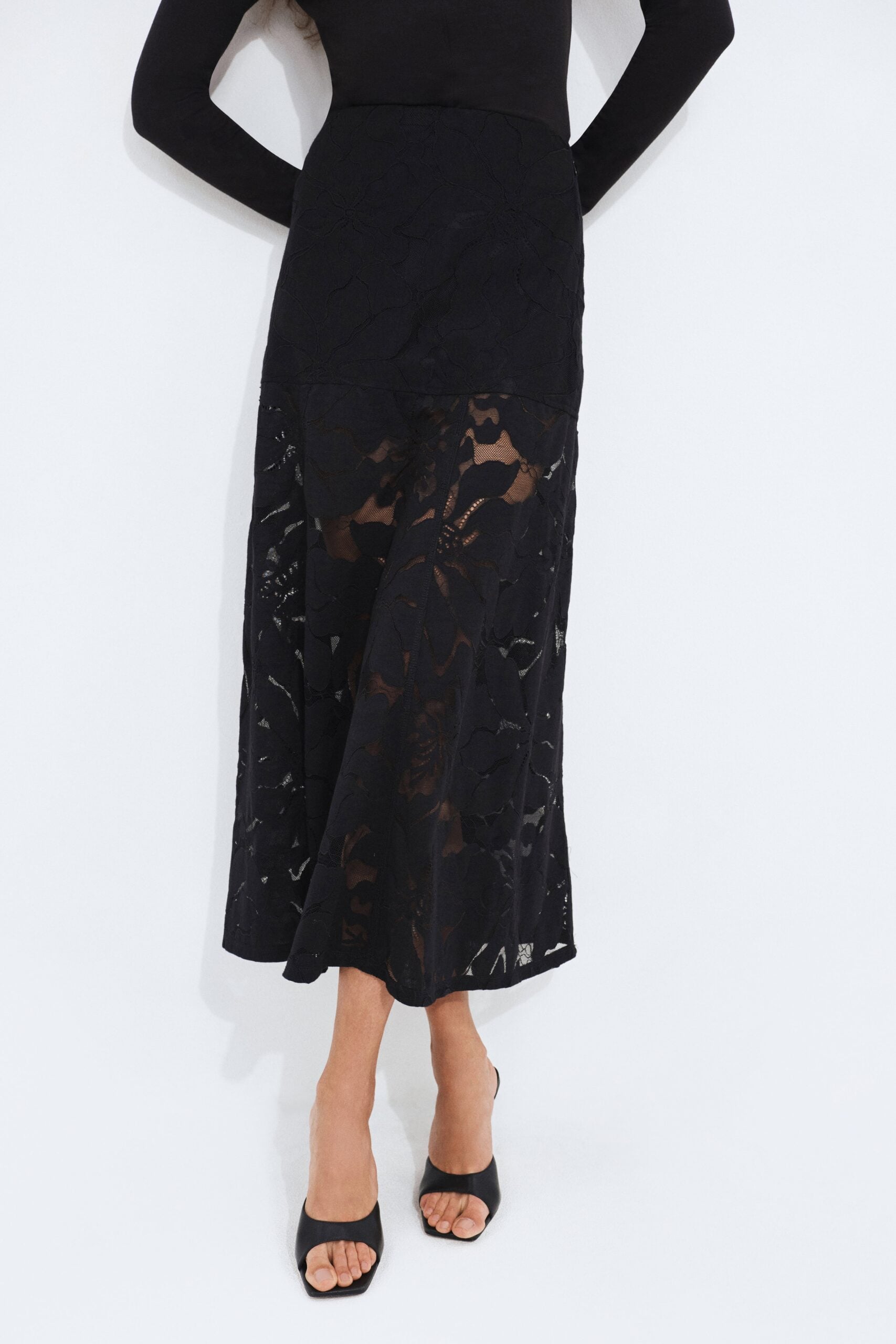 MNAJE300826190239019_3 Aje Izzy Lace Midi Skirt - Image 3