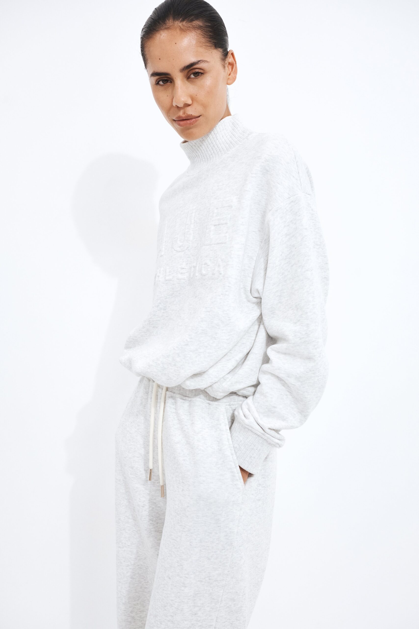 Aje High Neck Logo Crop Jumper - Image 1