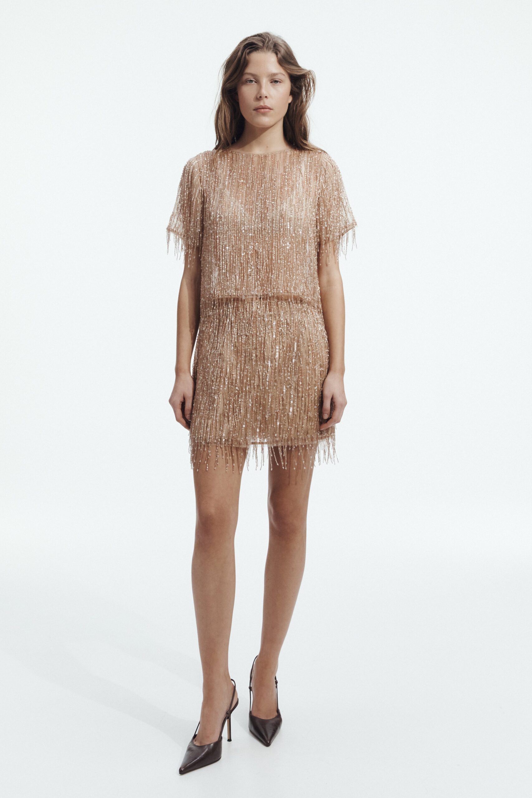 Aje Glisten Embellished Mini Skirt - Image 1