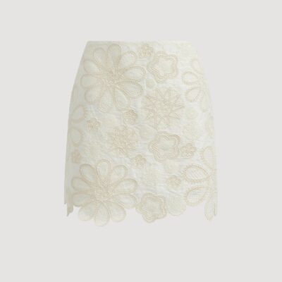 Aje Gia Embroidered Mini Skirt - Image 2