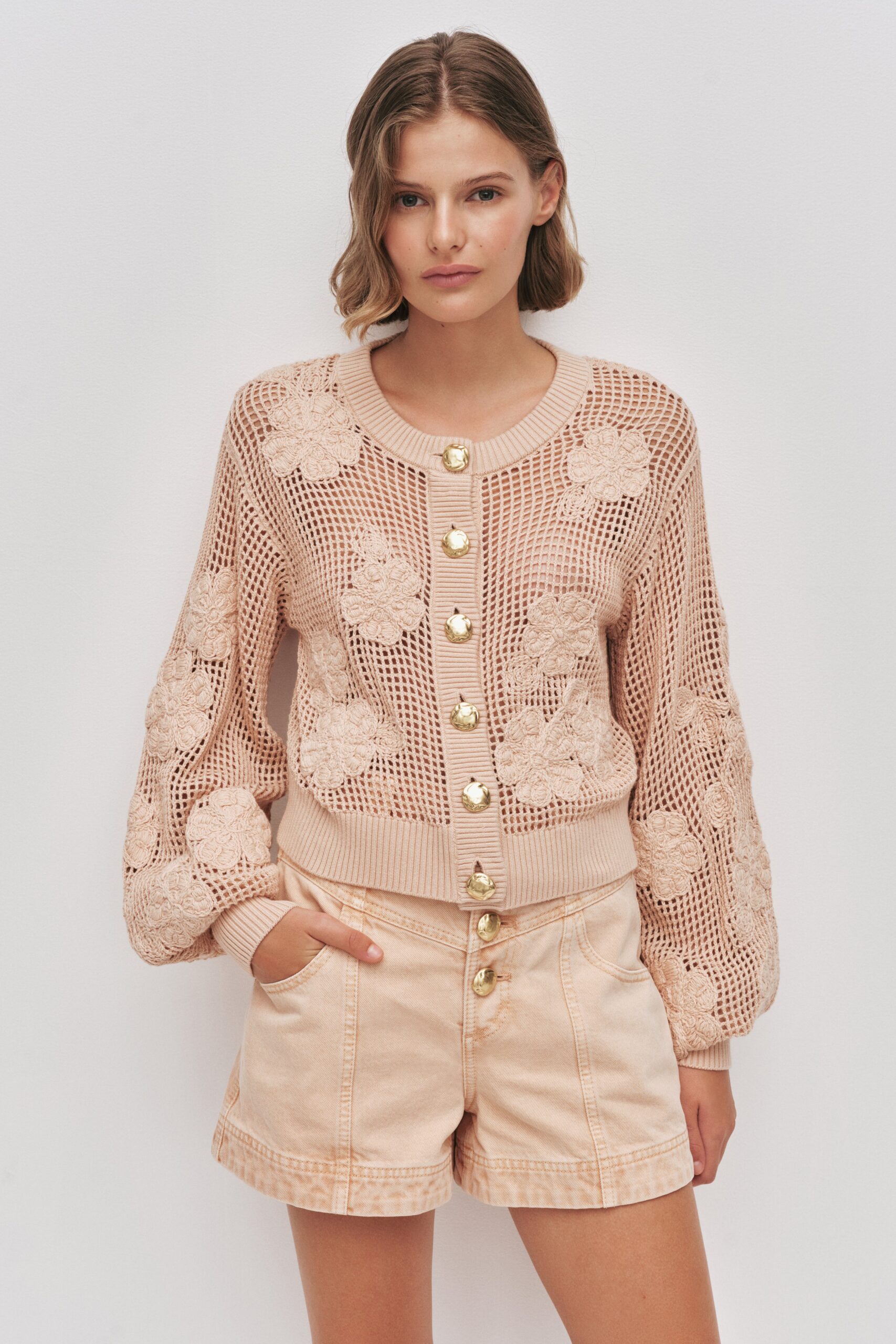 MNAJE300826190239053_3 Aje Gardenia Knit Cardigan - Image 3