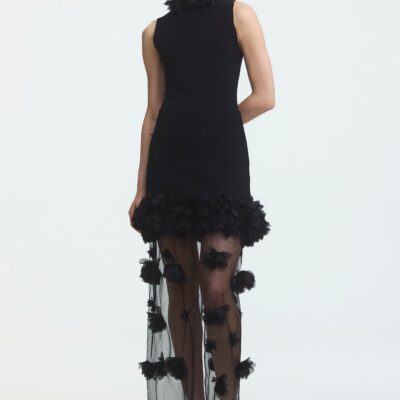 Aje Fleura Knit Midi Skirt - Image 1