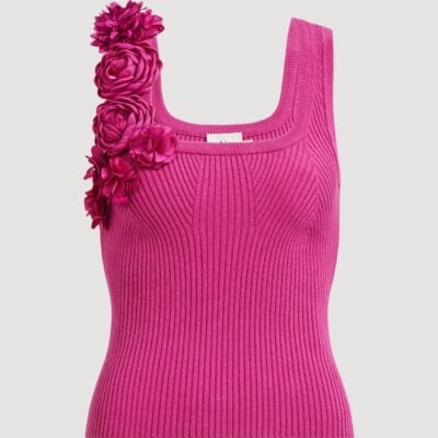 Aje Emmy Flower Knit Tank - Image 2